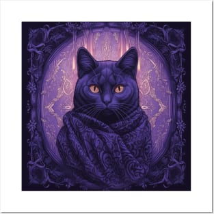 Gothic cat Posters and Art